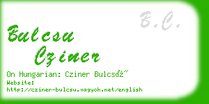 bulcsu cziner business card
